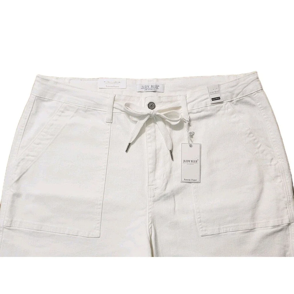 Judy Blue Little White Lies HW Double Cuff Stretch Denim Jogger Women's Size 20W